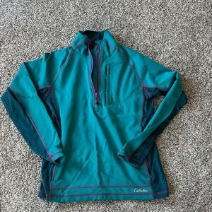 Cabela's Teal Quarter-Zip Pullover